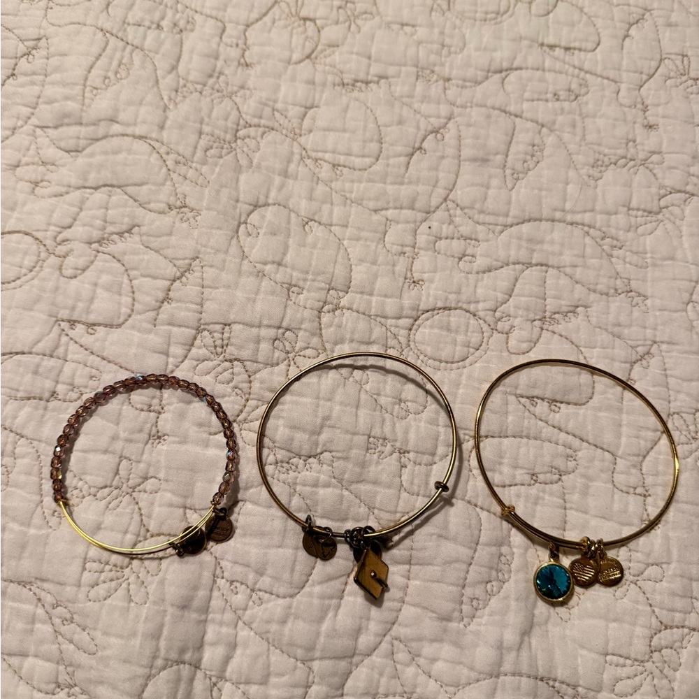 Set of 3 Alex and Ani adjustable bracelets